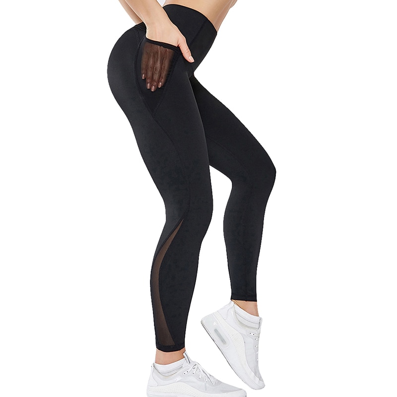 Black Sexy Women Yoga Sport Leggings Phone Pocket Fitness Running Pants Stretchy Sportswear Gym Leggings Slim Yoga Pant - Image 10
