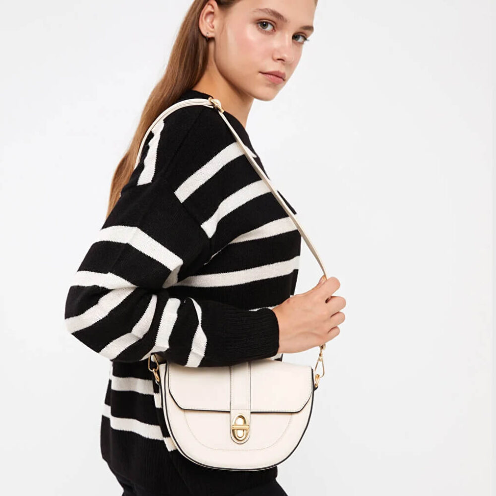 Leather Look Strappy Women Arm Bag - Image 2