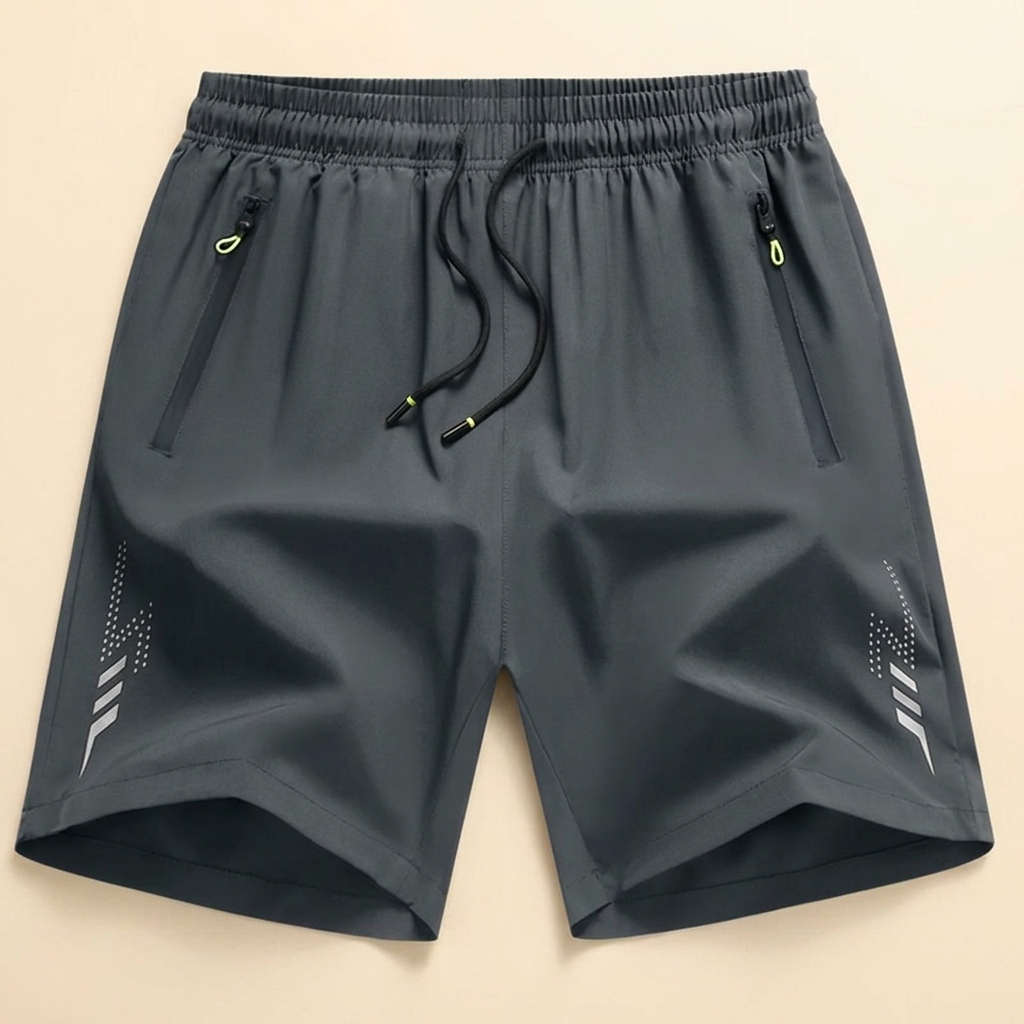 Men's Casual Athletic Shorts – Stretch Fabric, Zipper Pockets & Lightning Stripe Design | Spring Summer Gym Shorts - Image 3