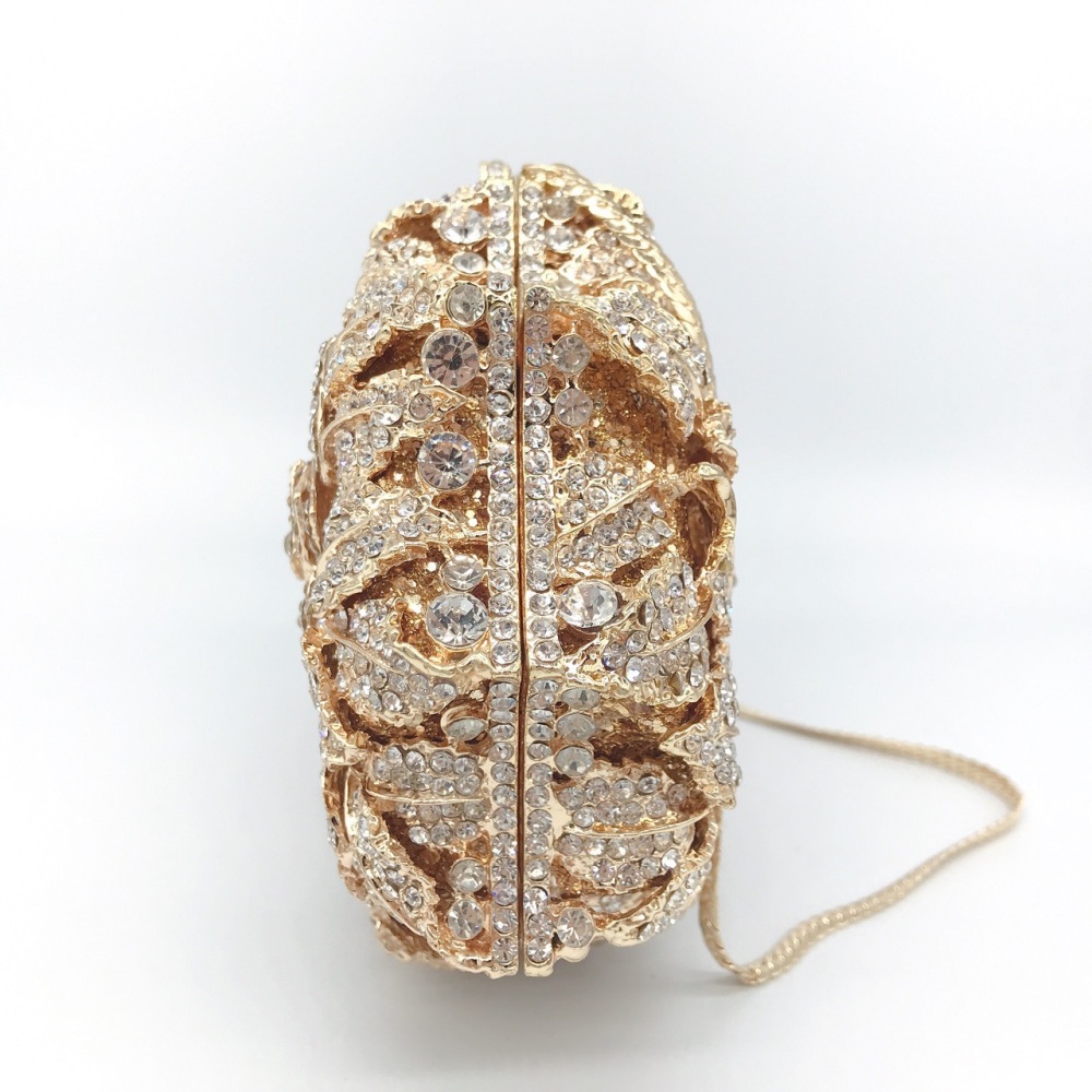 Crystal Rose Hard-Case Clutch