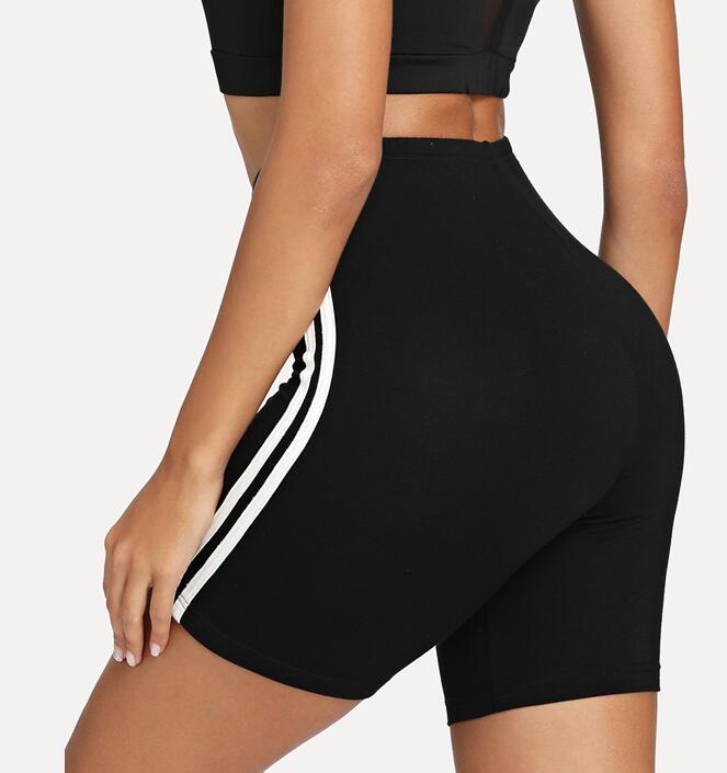 Women's Contrast-Stripe Cycling Shorts - Image 2