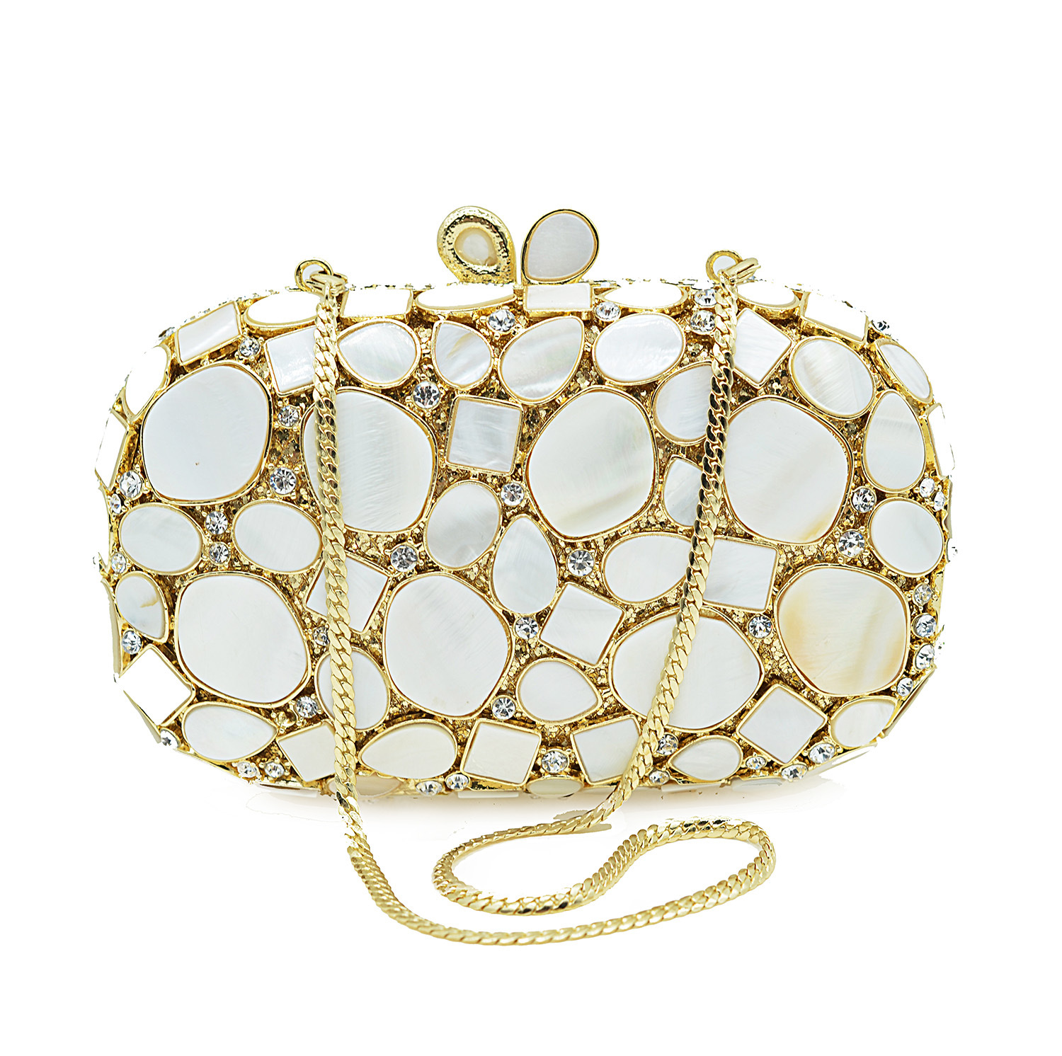 Crystal-Embellished Bridal Clutch Bag - Image 3