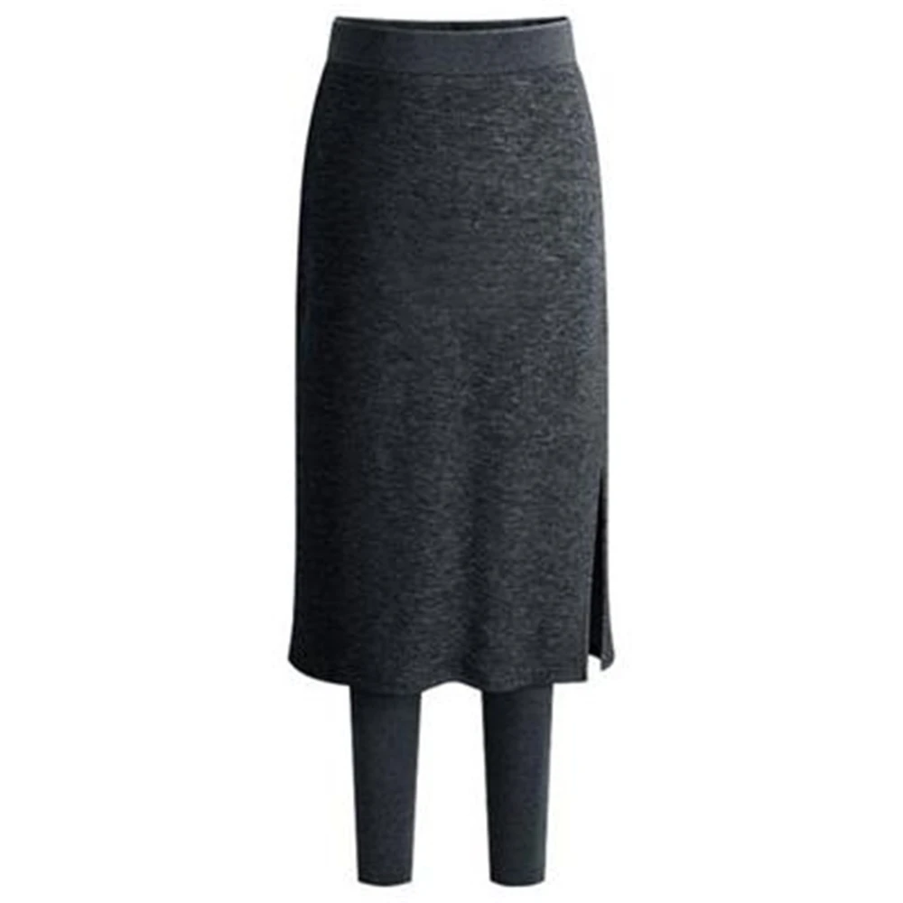 Women's Fleece-Lined Skirted Leggings — Plus Sizes
