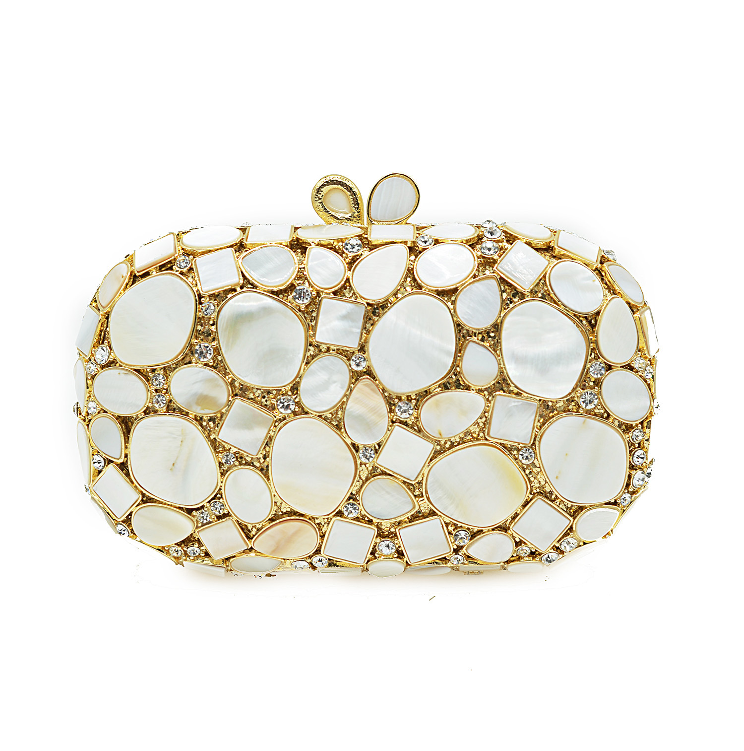 Crystal-Embellished Bridal Clutch Bag