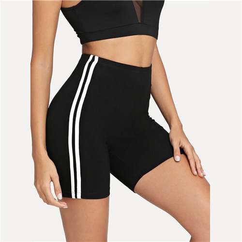 Women's Contrast-Stripe Cycling Shorts