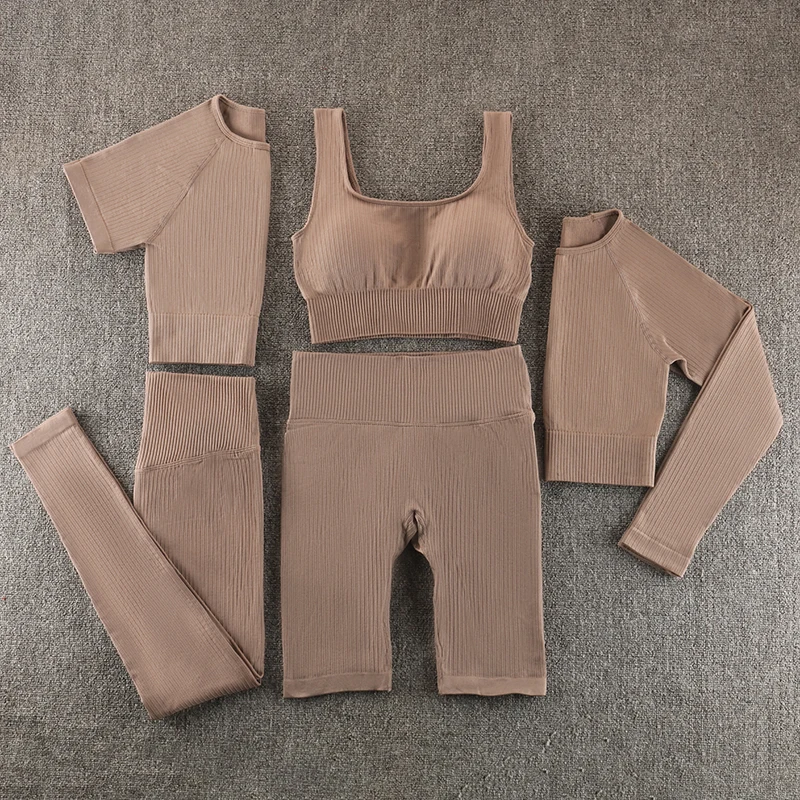 Women's Seamless Sports Bra and Shorts Set